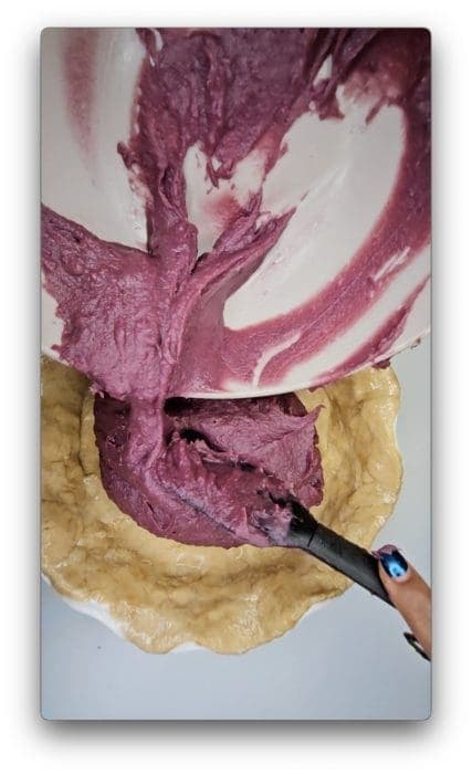 Carefully pour the pie filling into your pie shell.